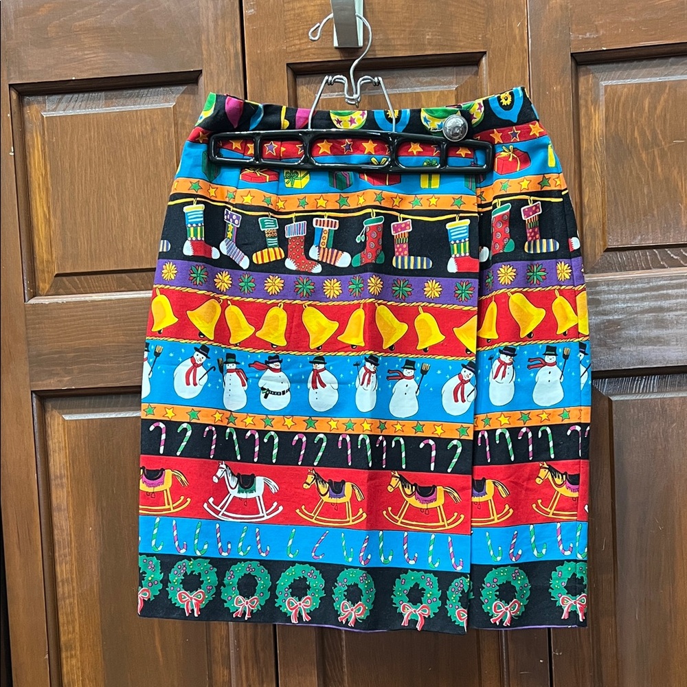 Festive Multicolor Mini Skirt